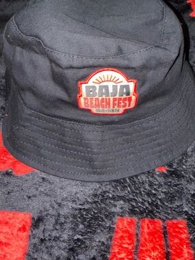Baja Beach Fest Black Embroidered Bucket Hat